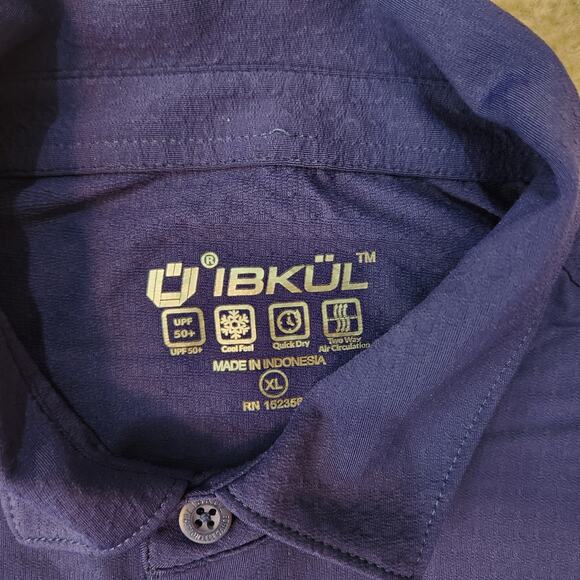Ibkul Long Sleeve Men's Performance Polo, Golf, Hiking, Athleisure sz XL - Picture 10 of 10